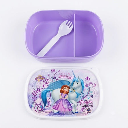 FunBite Divided Kids’ Lunch Box with Secure Lid & Utensil image 2