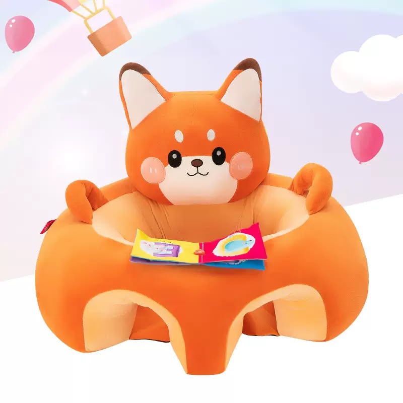 Cute Cartoon Animal Shaped Baby Learn to Sit Sofa Seat Fox