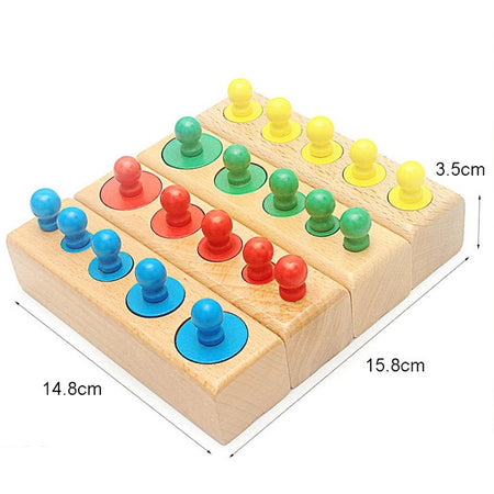 Wooden Montessori Knobbed Cylinders