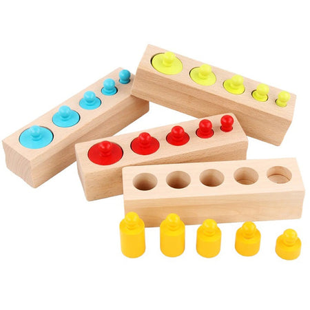 Wooden Montessori Knobbed Cylinders