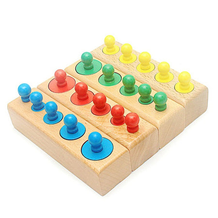 Wooden Montessori Knobbed Cylinders