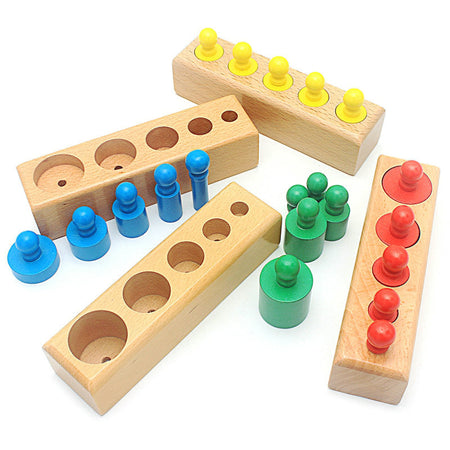 Wooden Montessori Knobbed Cylinders