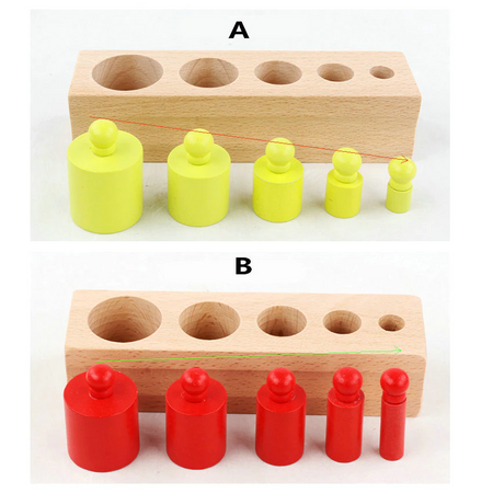 Wooden Montessori Knobbed Cylinders