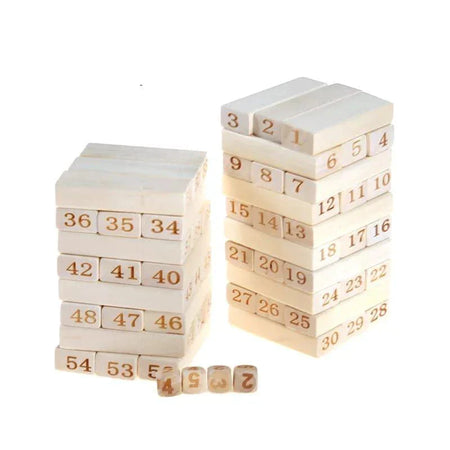 Wooden Stacking Tower (Jenga Blocks) – 54pcs/Pack
