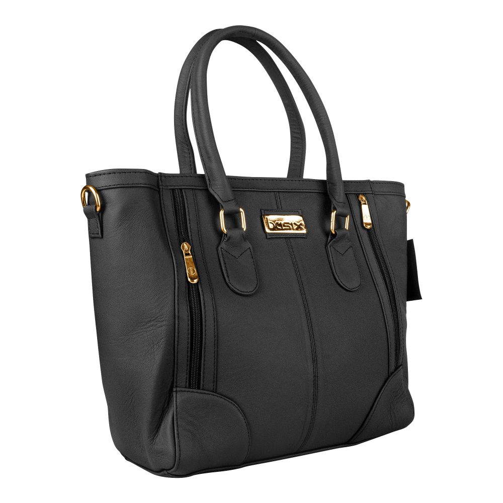 Basix Ladies Hand Bag, Black - Image 2