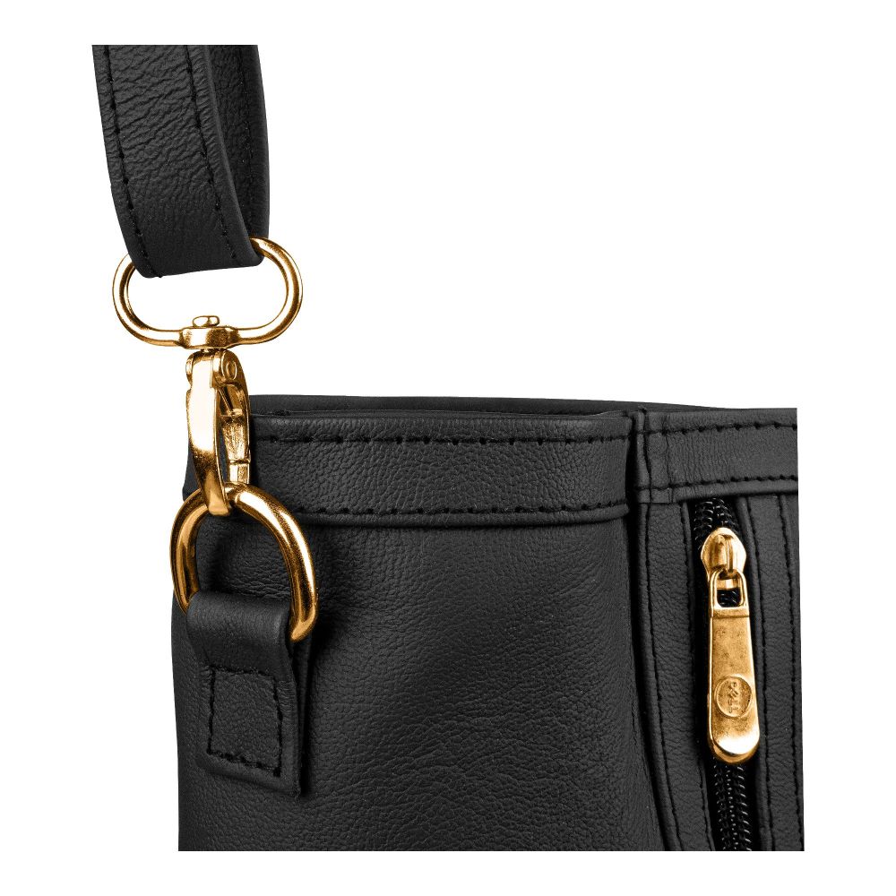 Basix Ladies Hand Bag, Black - Image 6