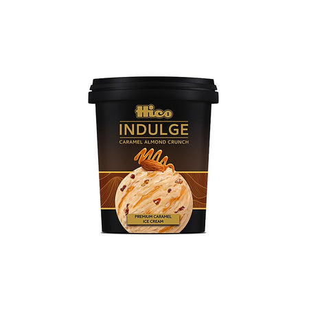 Hico Indulge Caramel Almond Crunch Ice Cream Family Pack, 500ml - Main Image