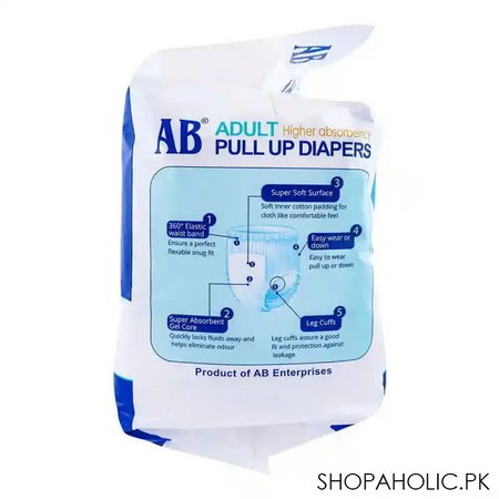 ab adult pull up diaper, 32 inches   48 inches, large size, 10 pack image2