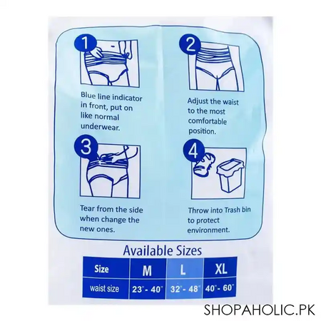 ab adult pull up diaper, 32 inches   48 inches, large size, 10 pack image3