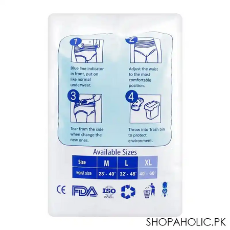 ab adult pull up diaper, 40 inches   60 inches, x large, 10 pack image3