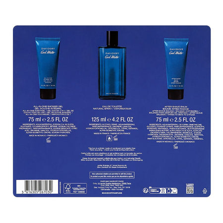 Davidoff Cool Water Men Set, Eau De Toilette 125ml + All In One Shower Gel + After Shave Balm - Image 3