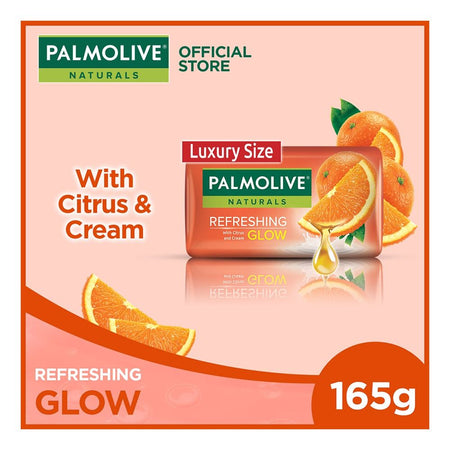 Palmolive Naturals Refreshing Glow Citrus & Cream Soap, 165g - Main Image