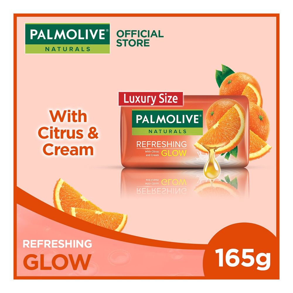 Palmolive Naturals Refreshing Glow Citrus & Cream Soap, 165g - Main Image