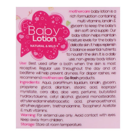 Mothercare Baby Lotion With Lanolin & Vitamin E, Freshness With Fragrance, Paraben & Sulphate Free, 300ml - Image 3