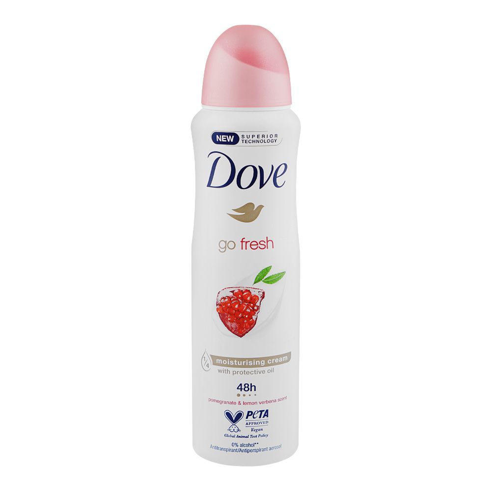 Dove Go Fresh Pomegranate & Lemon Verbena Scent Anti-Prespirant Deodorant Spray, 150ml - Main Image