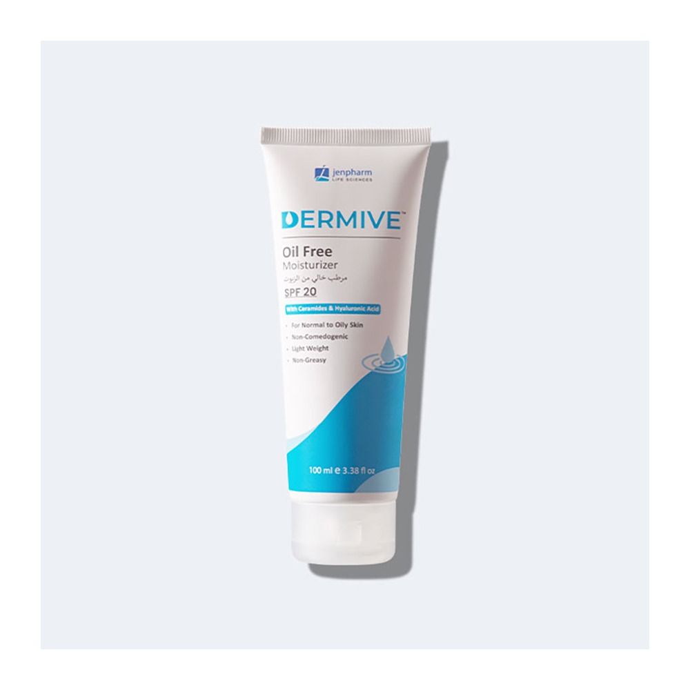 Dermive Oil Free Moisturizer, SPF-20, For All Skin Types, 100ml - Main Image