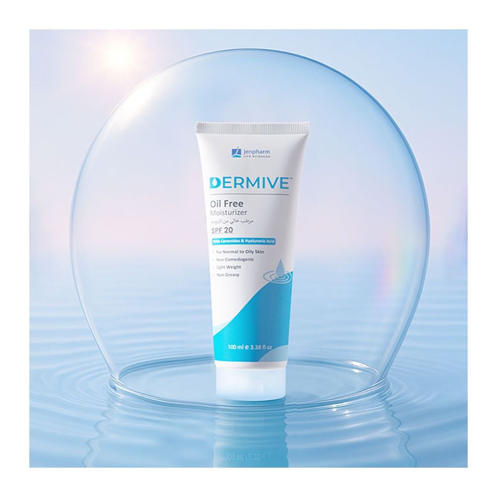 Dermive Oil Free Moisturizer, SPF-20, For All Skin Types, 100ml - Image 2