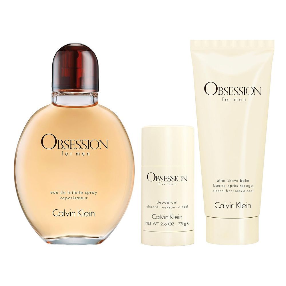 Calvin Klein Obsession For Men Set Eau De Toilette 125ml + Deo Stick + After Shave Balm - Main Image