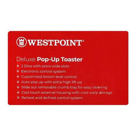 West Point Deluxe Pop-Up Toaster, 860-1050W, 220-240V, WF-2561 - Image 4
