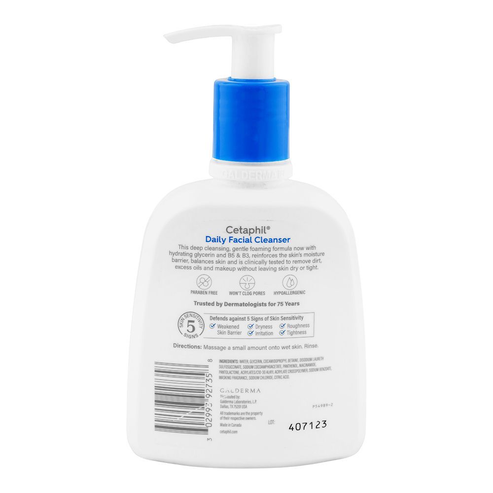 Cetaphil Daily Facial Cleanser, Normal To Oily Skin, 237ml - Image 2