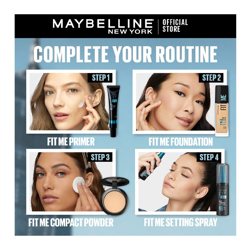 Maybelline New York Fit Me Matte + Poreless SPF 22 Foundation, 335 Classic Tan, 30ml - Image 5