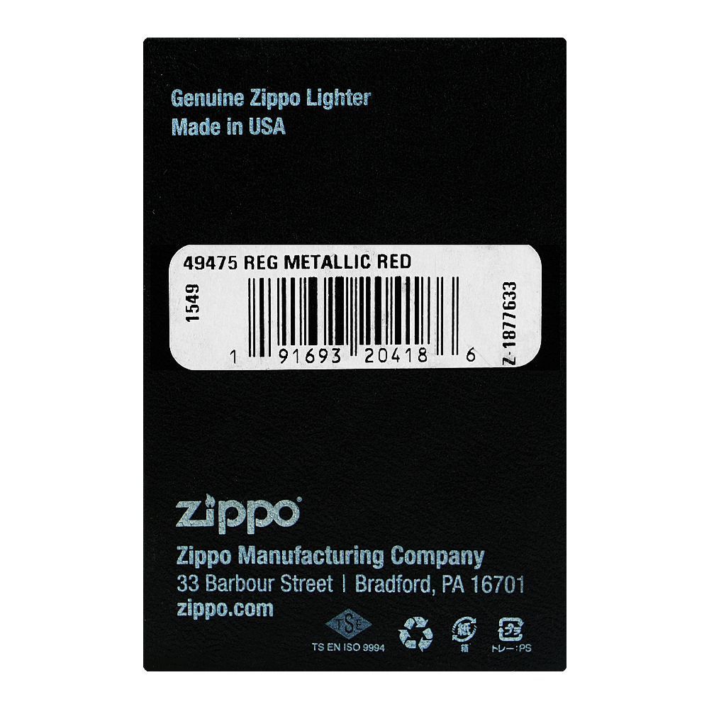 Zippo Classic Metallic Red Cigarette Lighter, 49475 - Image 3