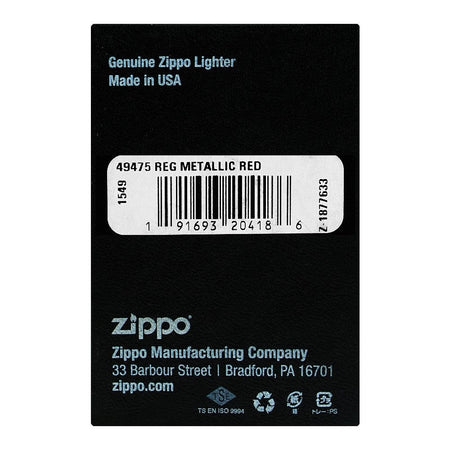 Zippo Classic Metallic Red Cigarette Lighter, 49475 - Image 3