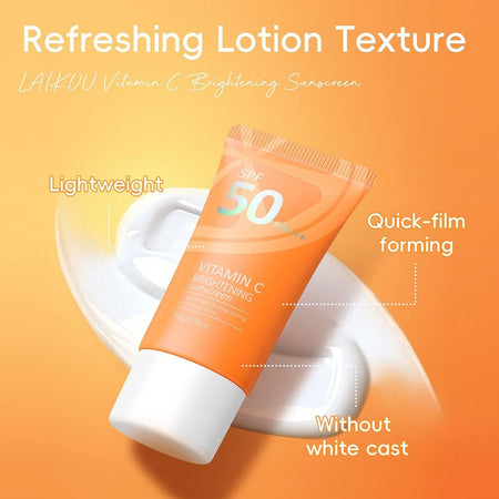 Laikou Vitamin-C Brightening Sunscreen, UV Protection, SPF50, PA+++, 50g, LK99237A - Image 2