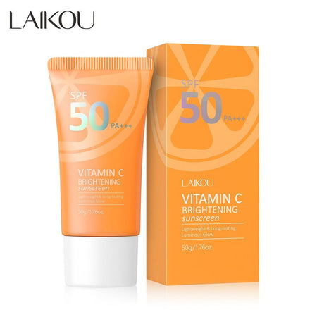 Laikou Vitamin-C Brightening Sunscreen, UV Protection, SPF50, PA+++, 50g, LK99237A - Image 5