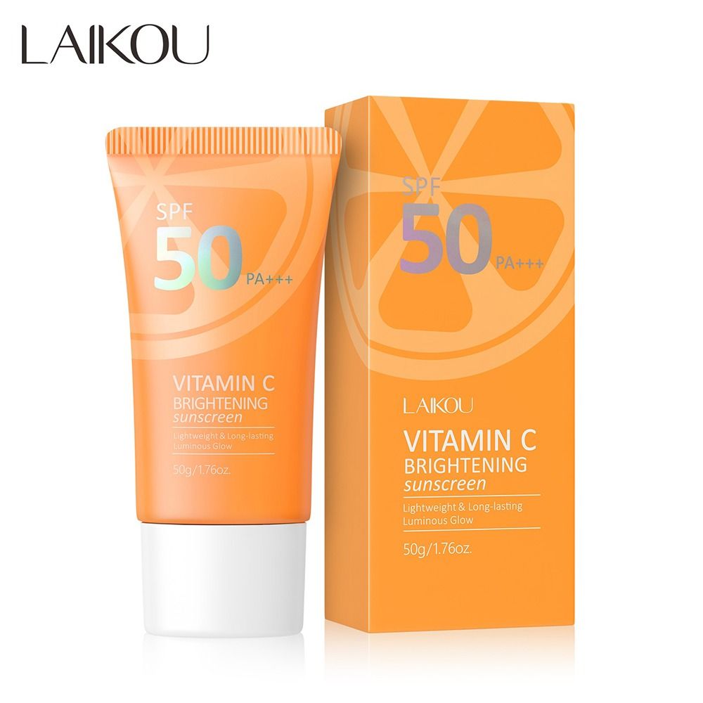Laikou Vitamin-C Brightening Sunscreen, UV Protection, SPF50, PA+++, 50g, LK99237A - Image 5