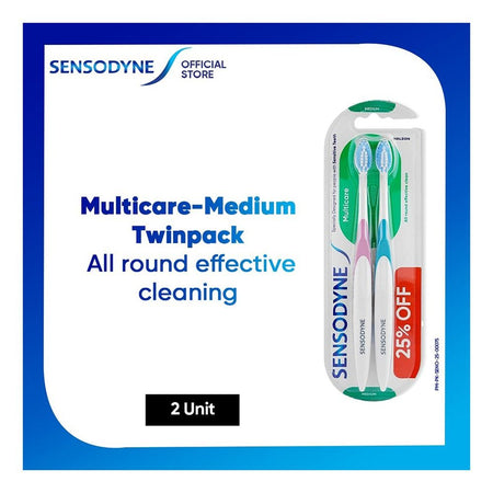 Sensodyne Multi Care Tooth Brush, 2-Pack, Medium - Main Image