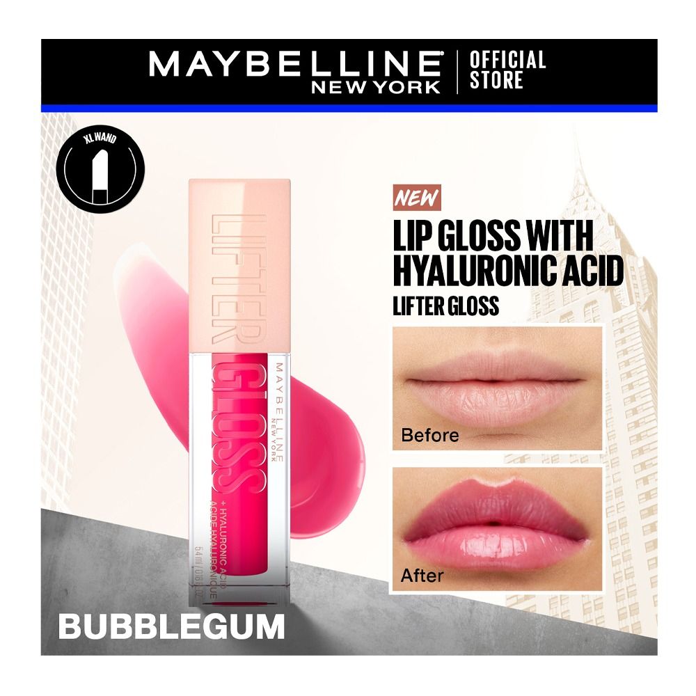 Maybelline New York Lifter Lip Gloss, 024 Bubble Gum, 5.4ml - Main Image