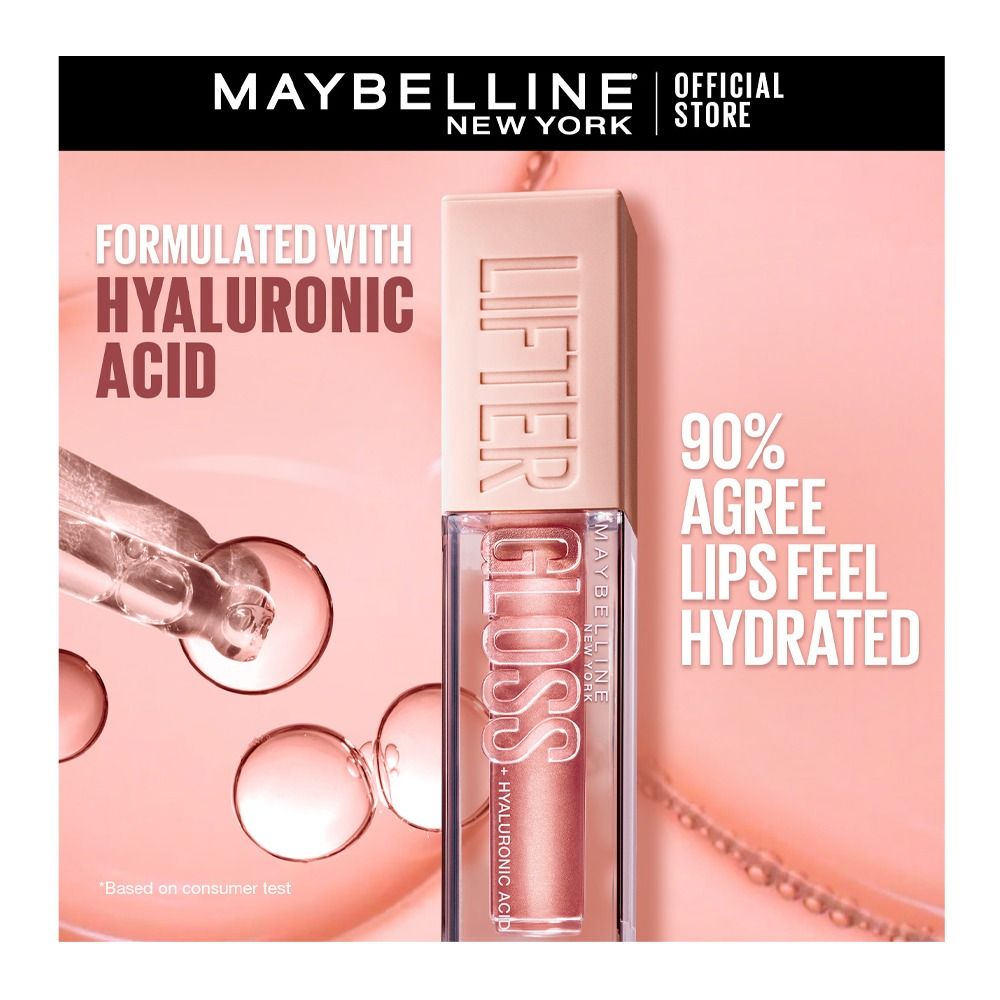 Maybelline New York Lifter Lip Gloss, 024 Bubble Gum, 5.4ml - Image 4