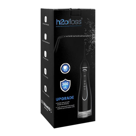 H2O Floss Oral Irrigator Rechargeable Professional Flosser, 300ml, 11W, IPX7 Waterproof, Black, C102 - Image 2