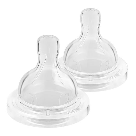 Avent Flow 3 Silicone Teat, BPA Free, For 3 Months+ SCY763/02, 2-Pack - Main Image