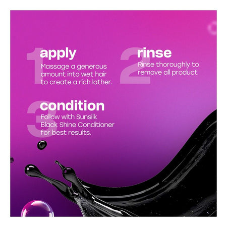 Sunsilk Black Shine Vita-Gloss Complex 30% Shampoo, Vitamin C & Ceramides, For Glossy Hair, 185ml - Image 6