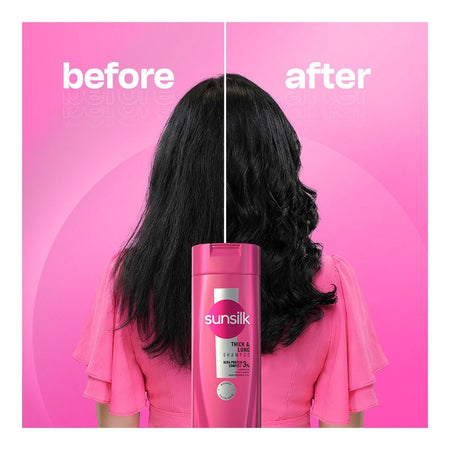 Sunsilk Thick & Long Kera-Protein Complex 3% Shampoo, Keratin, Macadamia Oil, For Thick Hair, 185ml - Image 4