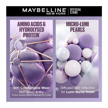 Maybelline New York Superstay Upto 30H Lumi-Matte SPF-16 Foundation, Water & Sweat-Proof, 220, 18ml - Image 7