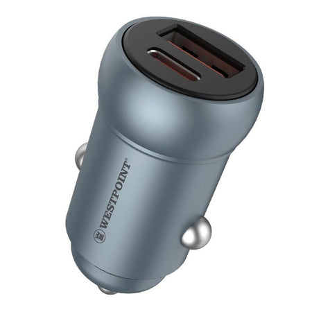 West Point Car Charger, 18W USB-A + 30W Type-C, Black, WP-91 - Main Image