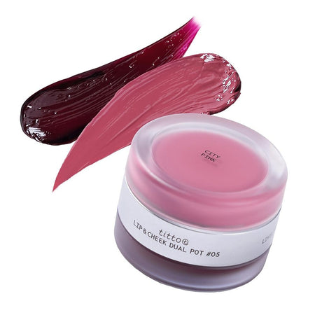 Titto Lip & Cheek Dual, Pot 05 Purple Never Die/City Pink - Main Image