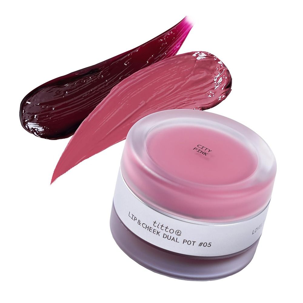 Titto Lip & Cheek Dual, Pot 05 Purple Never Die/City Pink - Main Image