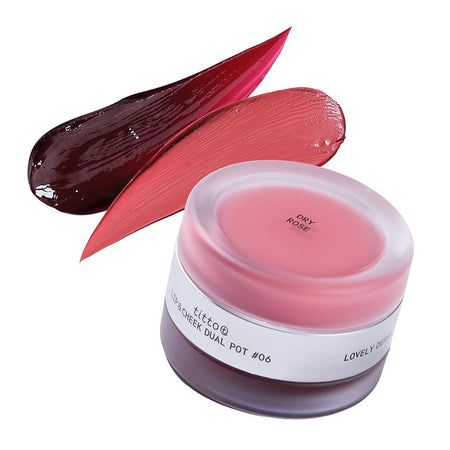 Titto Lip & Cheek Dual, Pot 06 Dry Rose/Veiled Rosy - Main Image