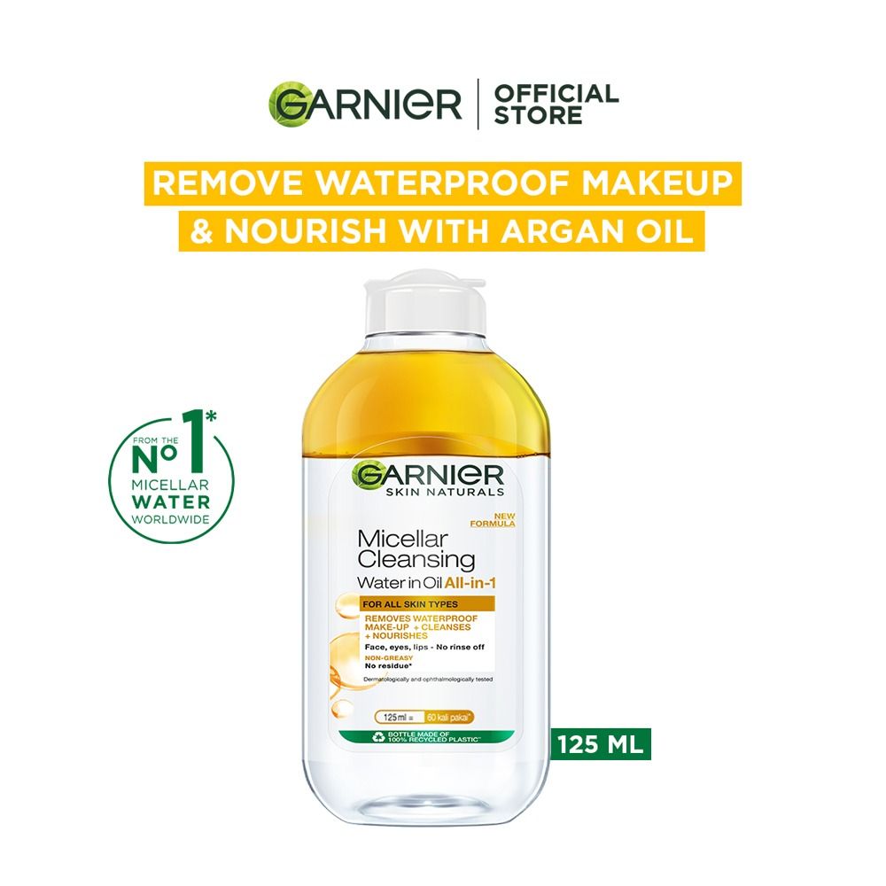 Garnier Skin Naturals Micellar Cleansing Water In Oil All In One, For All Types Of Skin, 125ml - Main Image