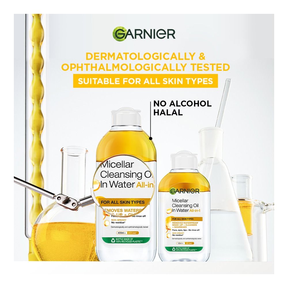 Garnier Skin Naturals Micellar Cleansing Water In Oil All In One, For All Types Of Skin, 125ml - Image 2
