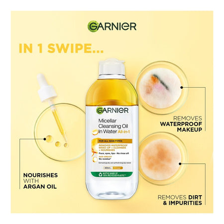 Garnier Skin Naturals Micellar Cleansing Water In Oil All In One, For All Types Of Skin, 125ml - Image 3