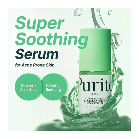 Purito Wonder Releaf Centella Unscented Serum, Soothing & Barrier Repair, Centella, 60ml - Image 2