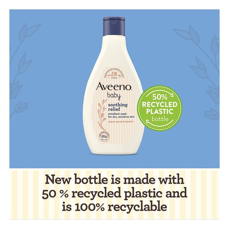 Aveeno Baby Soothing Relief Emollient Wash, Sulphates Free, Glycerin, For Dry & Sensitive Skin, 250ml - Image 6
