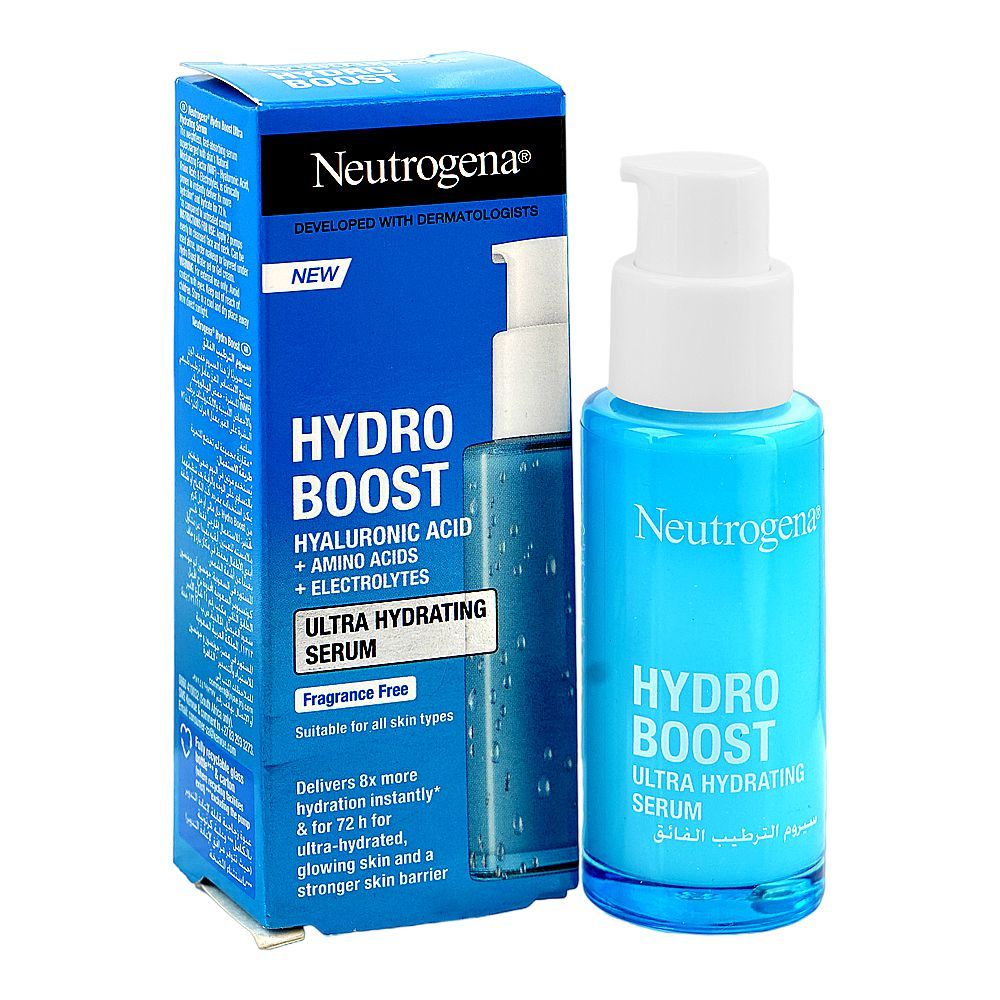 Neutrogena Hydro Boost Ultra Hydrating Serum, Hyaluronic Acid, Amino Acid, Electrolytes, 30ml - Image 2