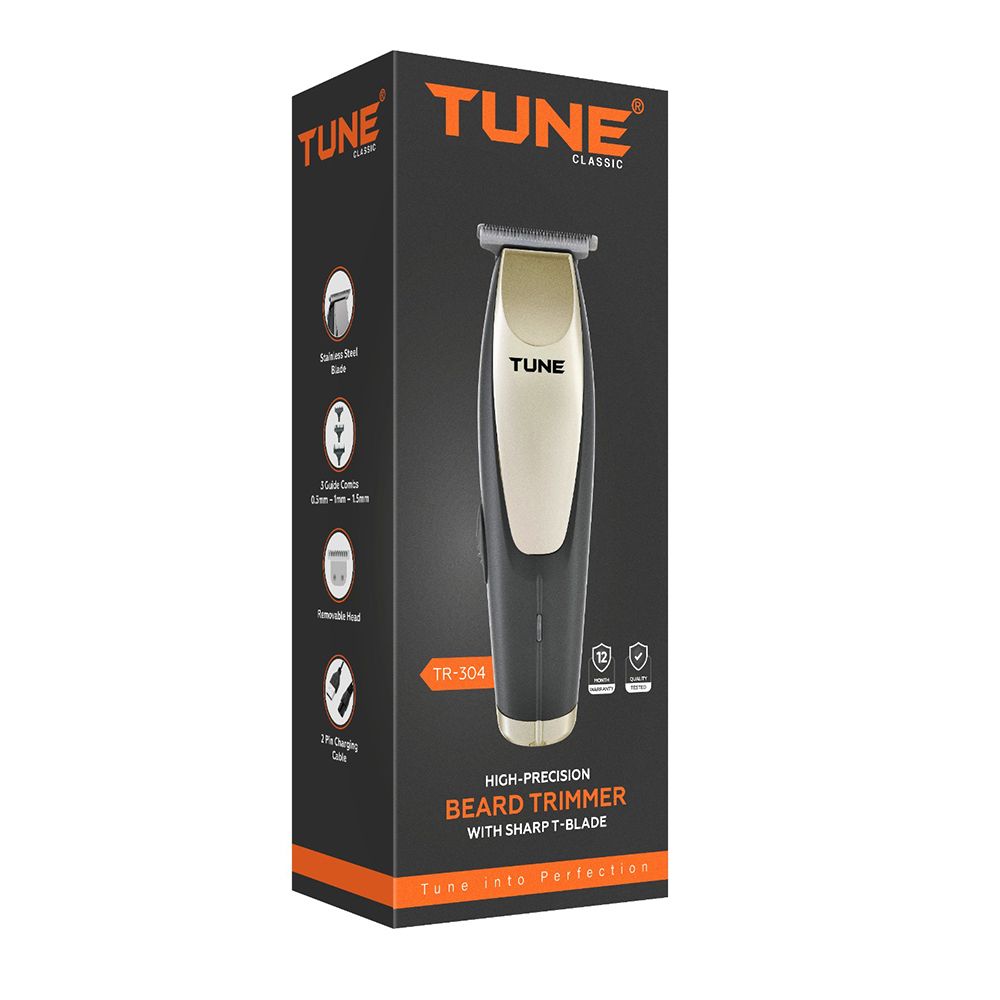 Tune Classic High-Precision Beard Trimmer, 1.5 Hours Runtime, TR-304 - Image 2