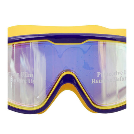 Swimming Goggles Wide Anti Fog UV Protection With Ear Plug, Yellow Blue, 168RG - Image 4